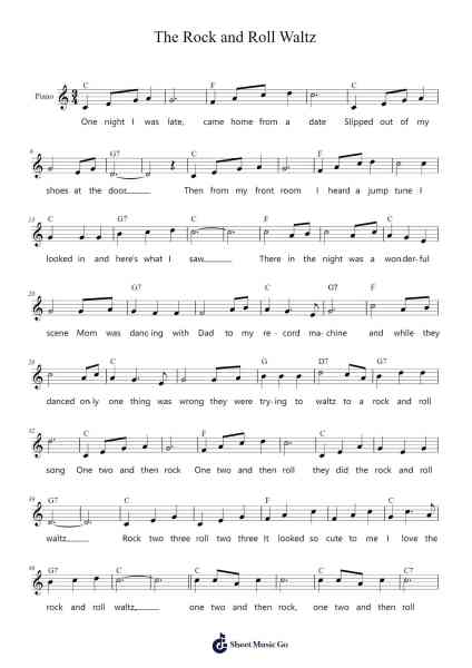 The Rock and Roll Waltz Sheet Music by Shorty Allen-Arr.Kirkwen Meldell