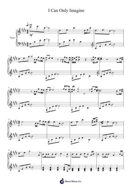 I Can Only Imagine Sheet Music by undefined-Arr.Panvier Oisendan
