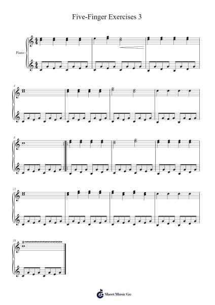 Five-Finger Exercises 3 Sheet Music by undefined-Arr.Diabaird
