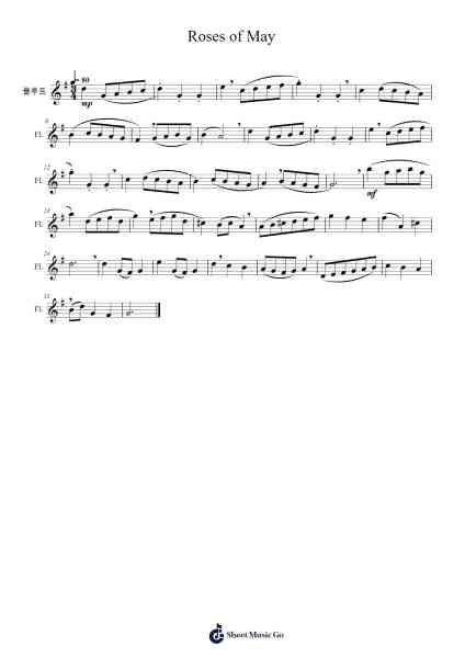 Roses of May Sheet Music by Nobuo Uematsu-Arr.Ogreen Belker