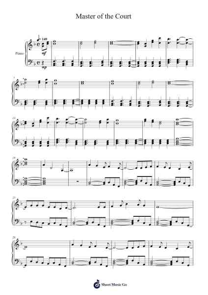 Master of the Court Sheet Music by A. P. Mothy-Arr.Ligreen