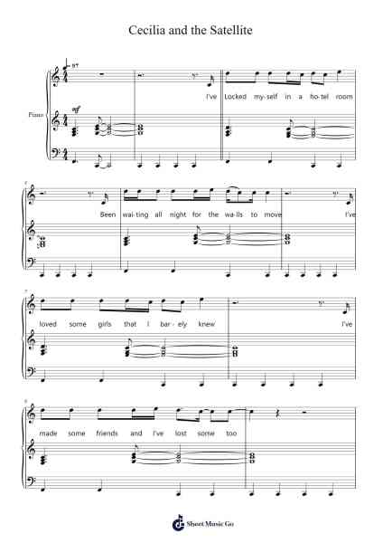 Cecilia and the Satellite Sheet Music by undefined-Arr.Ianruth Xalain