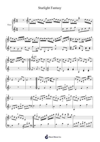 Starlight Fantasy Sheet Music by Wolflor Coltrid-Arr.Mauddam Linddice