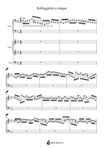 Solfeggietto a cinque Sheet Music by Marc-André Hamelin-Arr.Sret