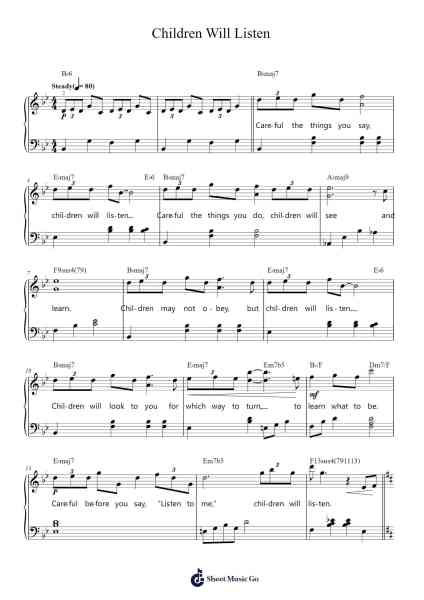 Children Will Listen Sheet Music by Stephen Sondheim-Arr.Maugvia Browninglogg