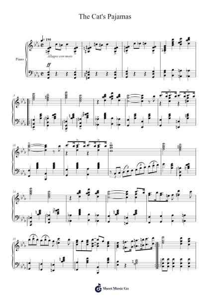 The Cat's Pajamas Sheet Music by Harry Jentes-Arr.Stonelian Chantham