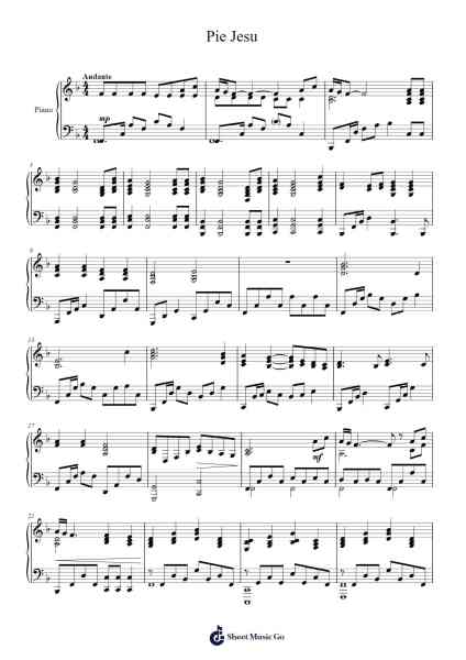 Pie Jesu Sheet Music by Andrew Lloyd Webber-Arr.Nanholt Walkchi