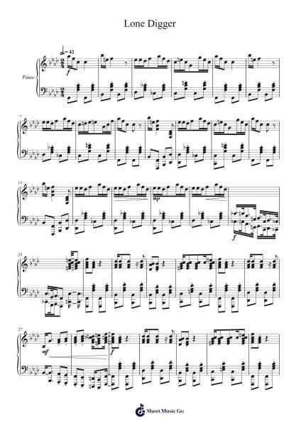 Lone Digger Sheet Music by Caravan Palace-Arr.Maglius