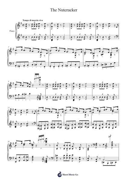 The Nutcracker - Suite, Op. 71a Sheet Music by Tchaikovsky-Arr.Tabbeth Kentthune