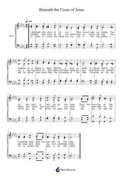 Beneath the Cross of Jesus Sheet Music by undefined-Arr.Joycelup