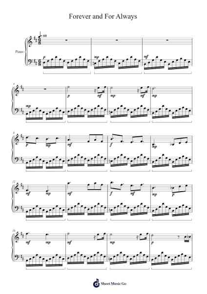 Forever and For Always Sheet Music by undefined-Arr.Hootus