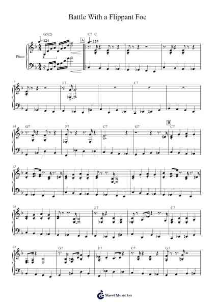 Battle With a Flippant Foe Sheet Music by Keiichi Suzuki/Hirokazu Tanaka-Arr.Triswolf Roochel