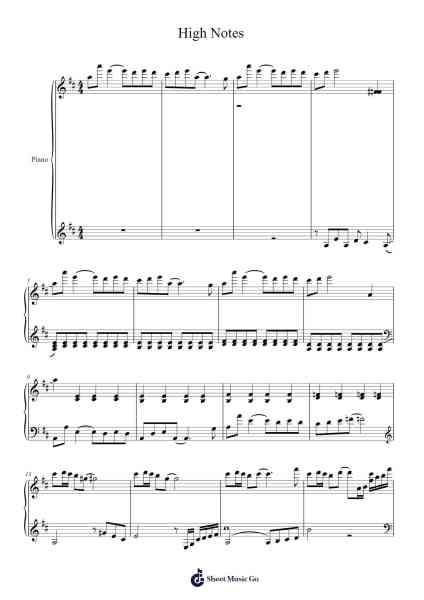 High Notes Sheet Music by Pete Anthony-Arr.Matlas