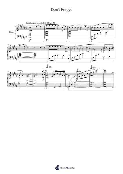 Don't Forget Sheet Music by Toby Fox/Laura Shigihara-Arr.Leaglan Piersmar