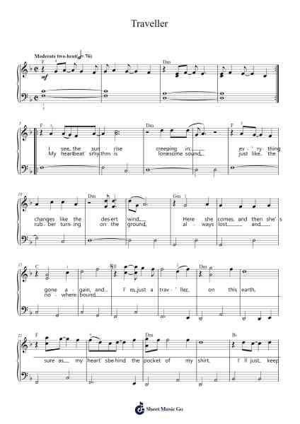 Traveller Sheet Music by Chris Stapleton-Arr.Virlouis
