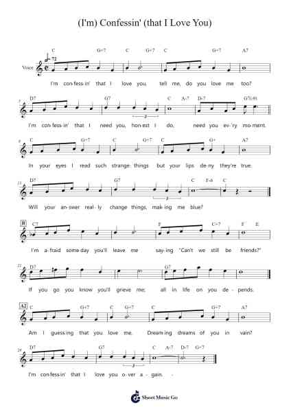 (I'm) Confessin' (that I Love You) Sheet Music by Ellis Reynolds/A.J. Neiburg/Doc Dougherty-Arr.Borgriel