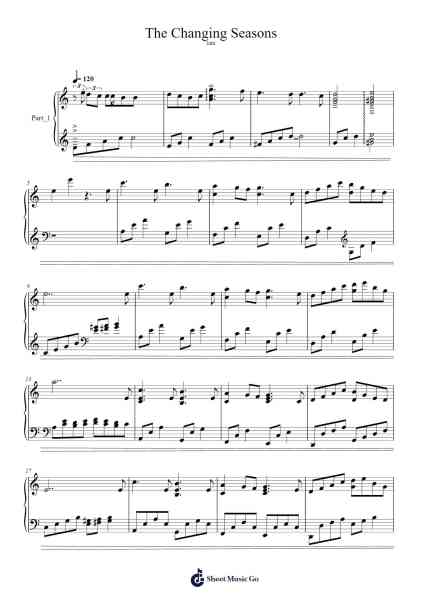 The Changing Seasons Sheet Music by Wai Kit Tsang-Arr.Triswolf Roochel