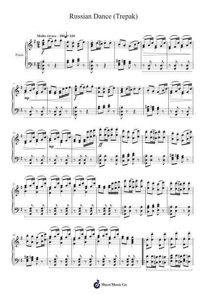 Russian Dance "Trepak" Sheet Music by undefined-Arr.Brownemeg