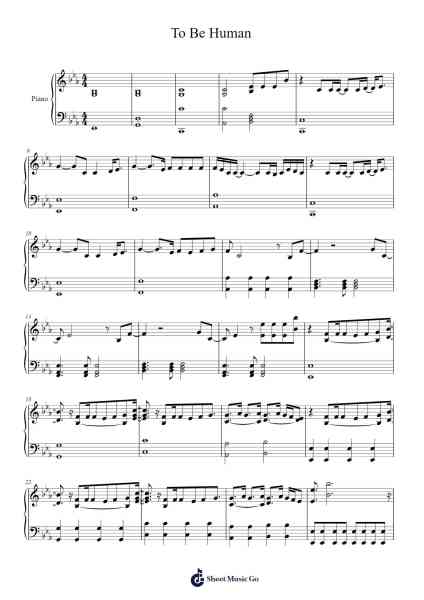 To Be Human Sheet Music by undefined-Arr.Blanes Poyale