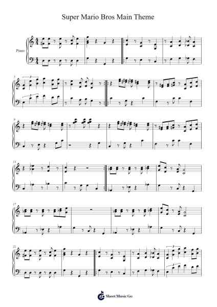 Super Mario Bros Main Theme Sheet Music by undefined-Arr.Cofvey Fieldmeo