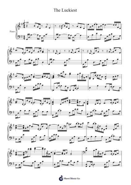 The Luckiest Sheet Music by Ben Folds-Arr.Osham Noelchi