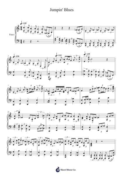 Jumpin' Blues Sheet Music by John McCartin-Arr.Chauburne Fowblair