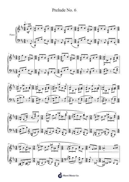 Prelude No. 6 Sheet Music by Joshua Painter-Arr.Sainsgen Junebrowne