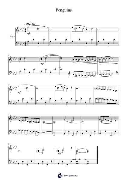 Penguins Sheet Music by Linda Niamath-Arr.Jawild