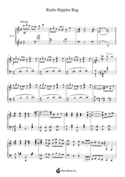 Rialto Ripples Rag Sheet Music by George Gershwin/Will Donaldson-Arr.Beautle
