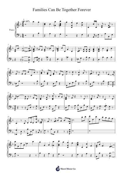 Families Can Be Together Forever Sheet Music by undefined-Arr.Coto