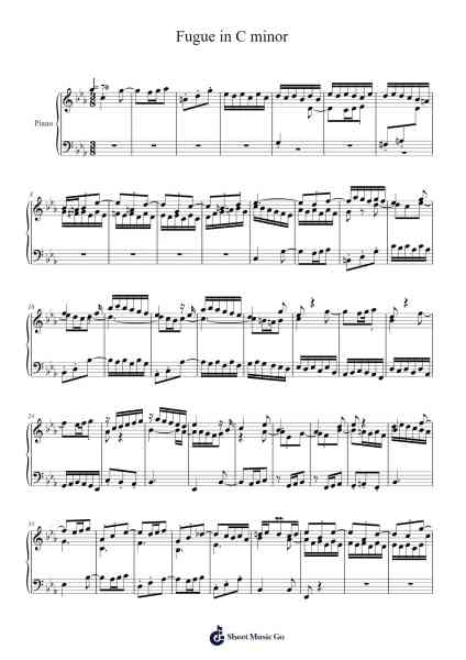 Fugue in C minor Sheet Music by Jameel Maayah-Arr.Sanhan Eipscius