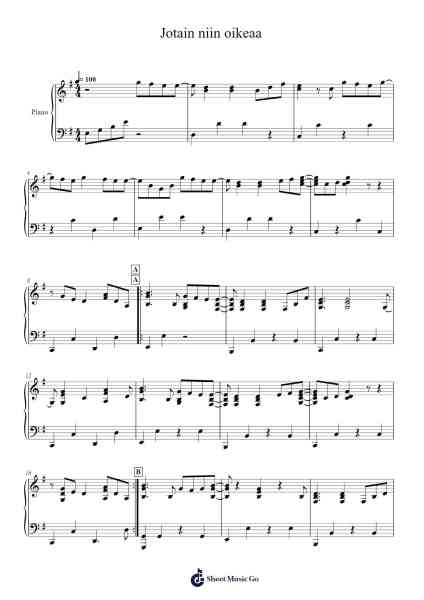 Jotain niin oikeaa Sheet Music by Juha Tapio-Arr.Churwalsh