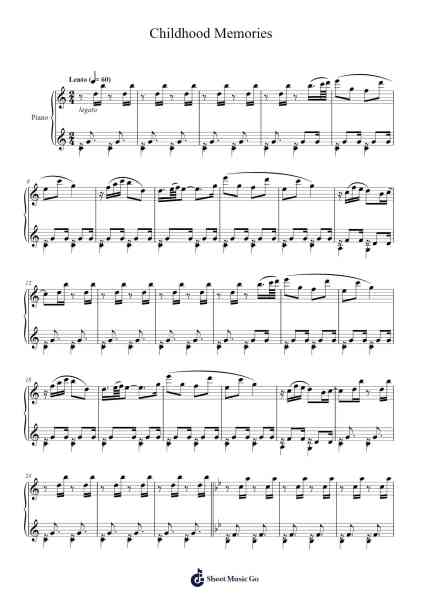 Childhood Memories Sheet Music by Kavin Hoo-Arr.Twainsel