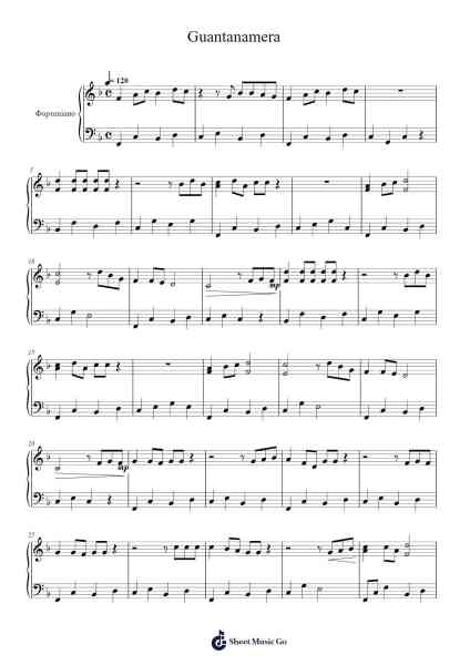 Guantanamera Notenblatt von undefined-Arr.Stilkim