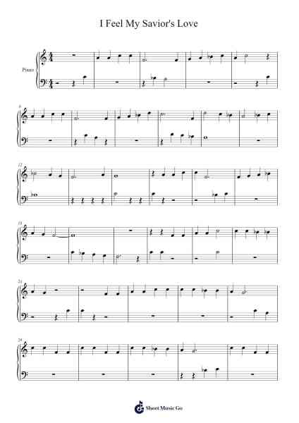 I Feel My Savior's Love Sheet Music by undefined-Arr.Gregan Forslome