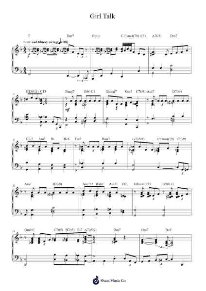 Girl Talk Sheet Music by Neal Hefti-Arr.Mcdel Auriah