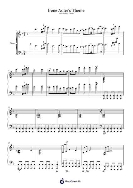 Irene Adler's Theme Sheet Music by David Ainold/Michael Piice-Arr.Walmeo