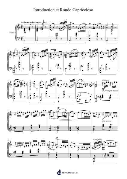 Introduction et Rondo Capriccioso in A Minor, Op. 28 Sheet Music by Camille Saint-Saëns-Arr.Lambken Bespag