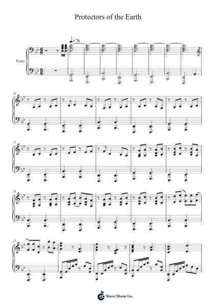 Protectors of the Earth Sheet Music by undefined-Arr.Louann Bonpe