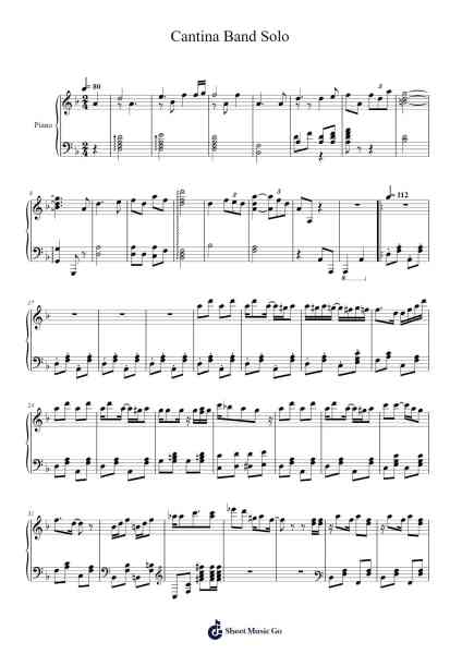 Cantina Band Solo Sheet Music by V.V.I.-Arr.Gailma