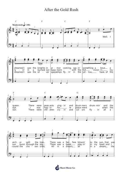 After the Gold Rush 楽譜 by Neil Young-Arr.Yvonmuel