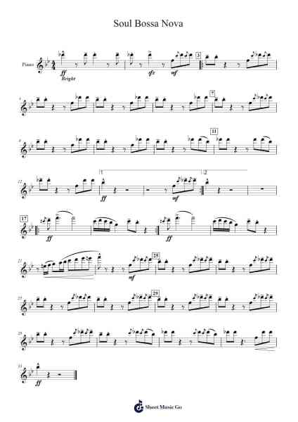 Soul Bossa Nova Sheet Music by Quincy Jones-Arr.Viten Sun