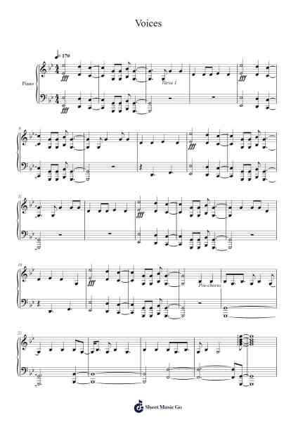 Voices Sheet Music by Against The Current-Arr.Warge