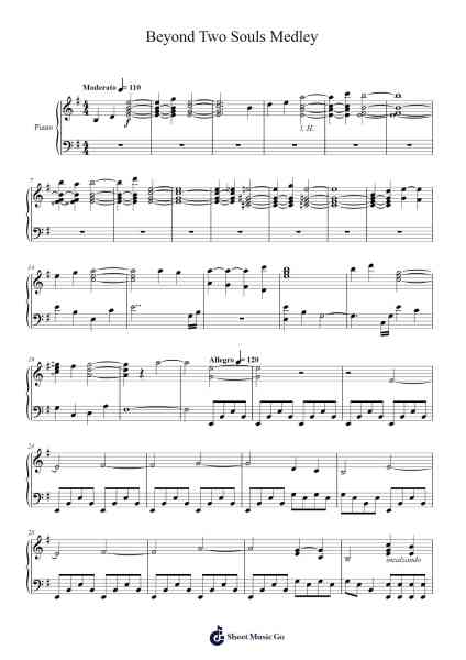 Beyond Two Souls Medley Sheet Music by undefined-Arr.Lawwald