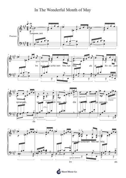 In the Wonderful Month of May Sheet Music by Robert Schumann-Arr.Rooven