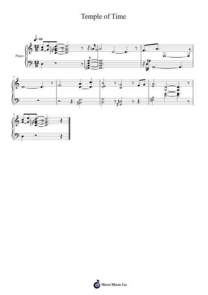 Temple of Time Sheet Music by Nintendo-Arr.Lamjane