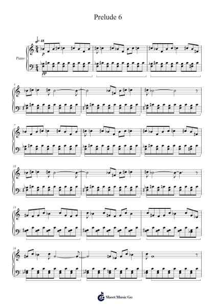 Prelude 6 Sheet Music by Max Richter-Arr.Osnest Araliam