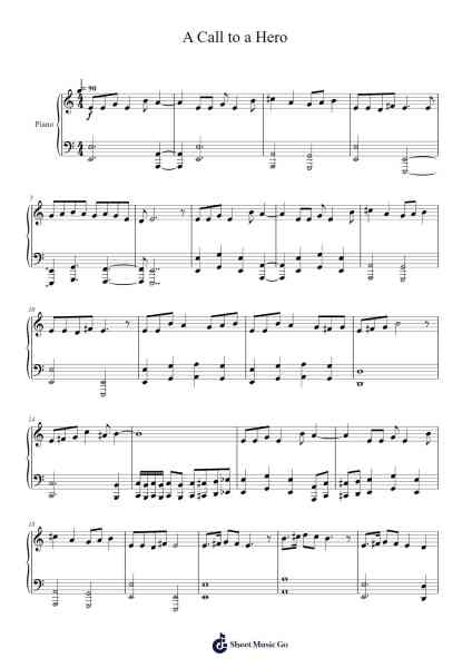 A Call to a Hero Sheet Music by Sebastian Gutierrez-Arr.Borgcon Keford