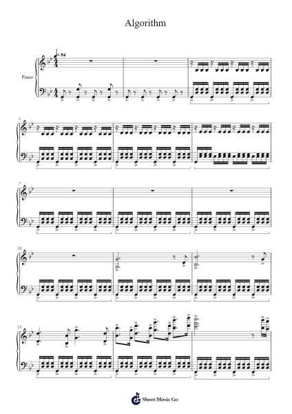 Algorithm Sheet Music by undefined-Arr.Dwightbright