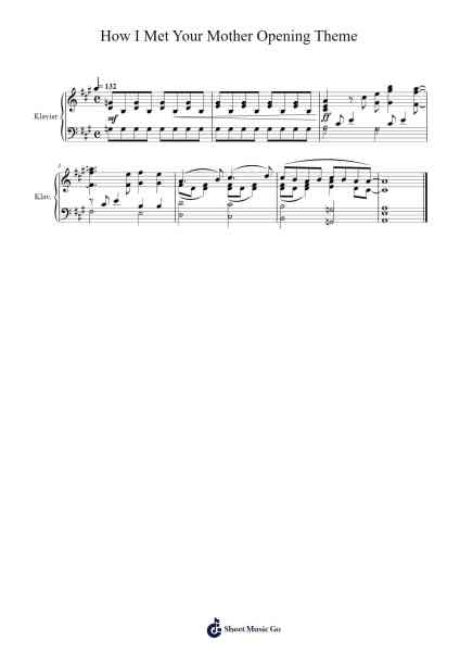How I Met Your Mother Opening Theme Sheet Music by undefined-Arr.Serles